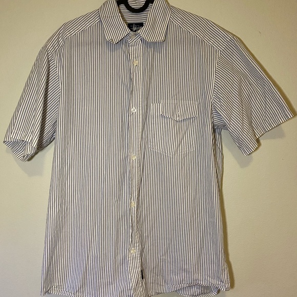 Stussy striped button down shirt sleeve shirt - Picture 2 of 6